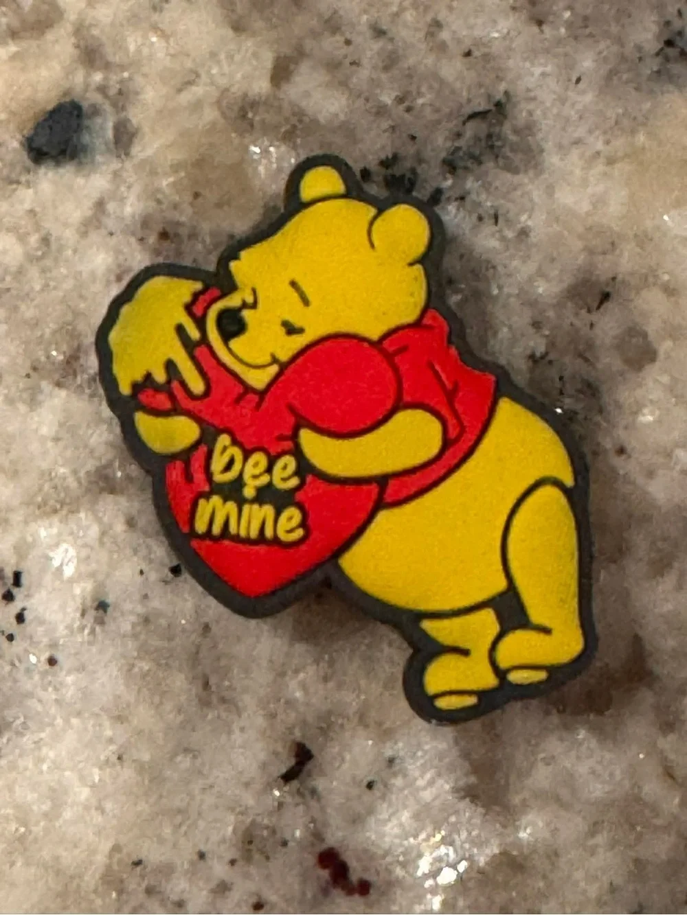 CROCS Winnie the Pooh 'Bee Mine' Jibbitz Charm - Yellow & Red